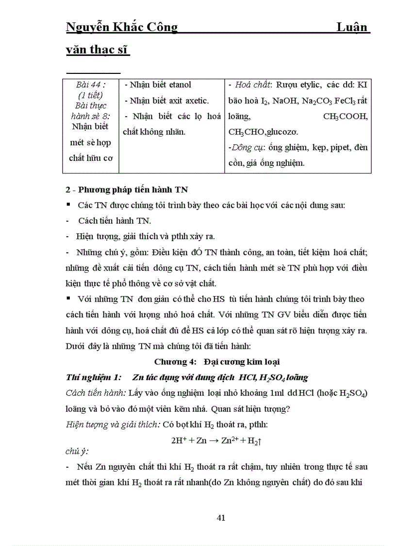 image for page Hệ thống Thí Nnghiệm hoá học phần vô cơ lớp 12 ban KHTN và phương pháp tiến hành thí nghiệm