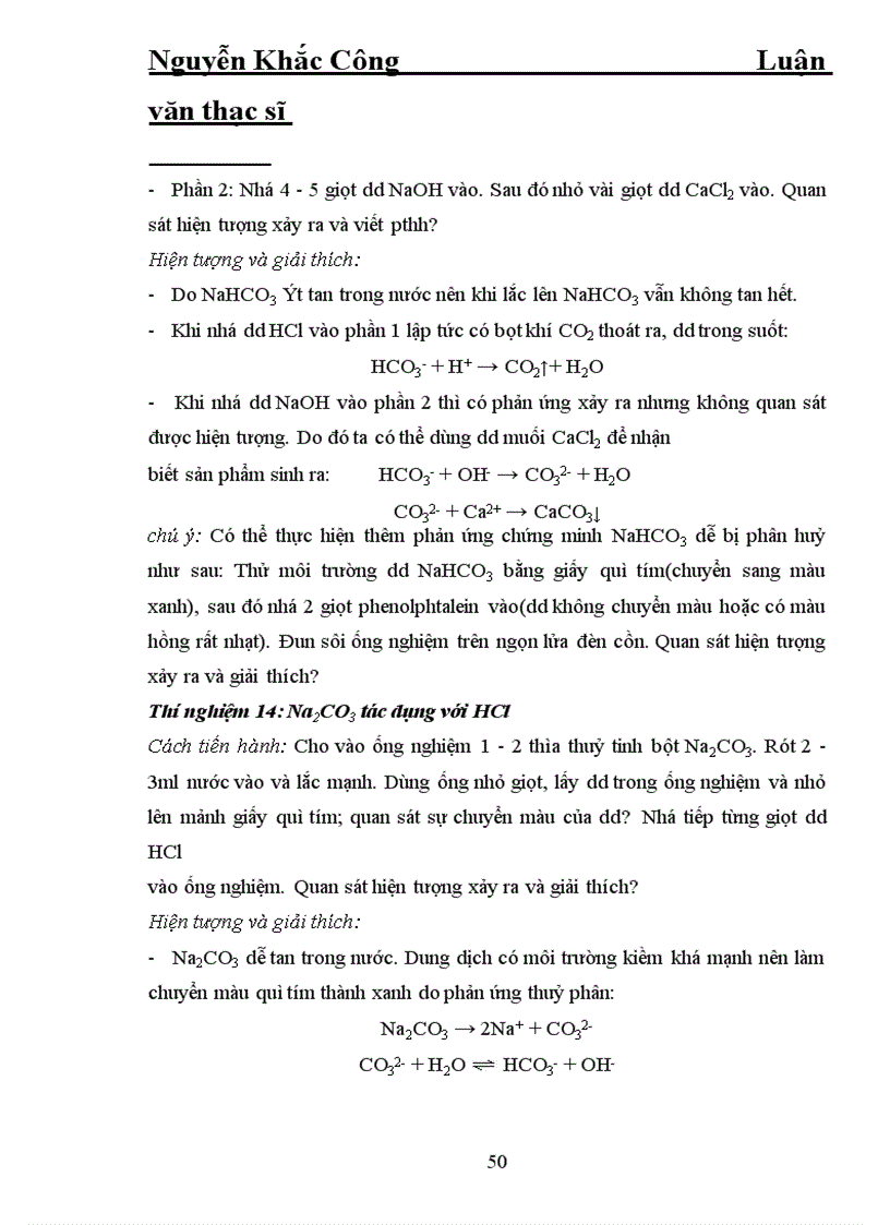 image for page Hệ thống Thí Nnghiệm hoá học phần vô cơ lớp 12 ban KHTN và phương pháp tiến hành thí nghiệm