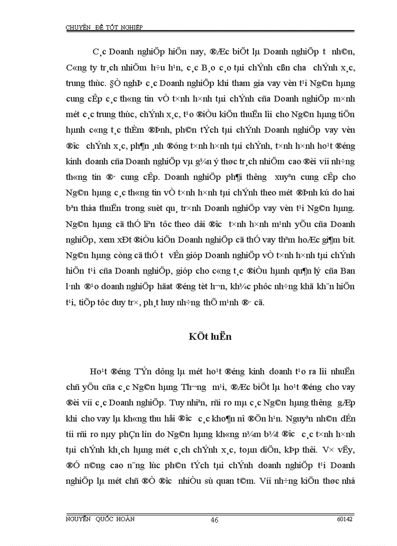 image for page Hoàn thiện công tác phân tích tài chính Doanh nghiệp phục vụ cho hoat động tín dụng tại Ngân hàng Công Thương Thanh Xuân 1