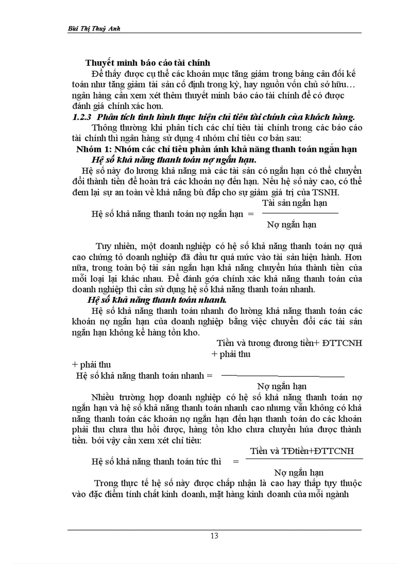 image for page Phân tích tài chính của doanh nghiệp thông qua các báo cáo tài chính của doanh nghiệp vay vốn tại ngân hàng Nông nghiệp và Phát triển Nông thôn nam Hà Nội