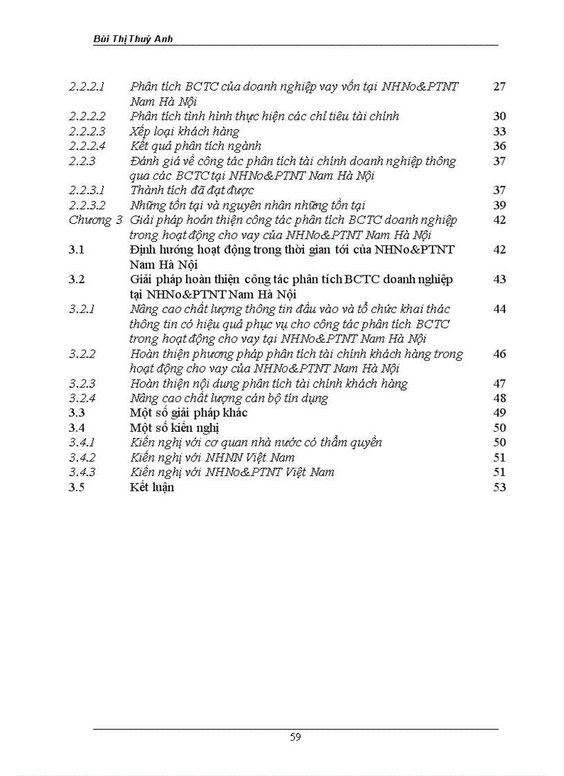 image for page Phân tích tài chính của doanh nghiệp thông qua các báo cáo tài chính của doanh nghiệp vay vốn tại ngân hàng Nông nghiệp và Phát triển Nông thôn nam Hà Nội