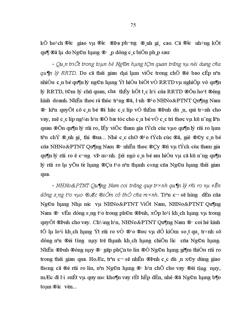 image for page Quản lý rủi ro tín dụng trong hoạt động kinh doanh của NHNo PTNT Quảng Nam