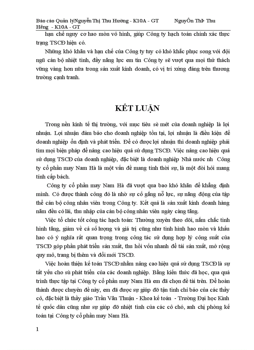 image for page Công tác quản lý TSCĐ và nâng cao hiệu quả sử dụng TSCĐ tại Công ty cổ phần may Nam Hà 1