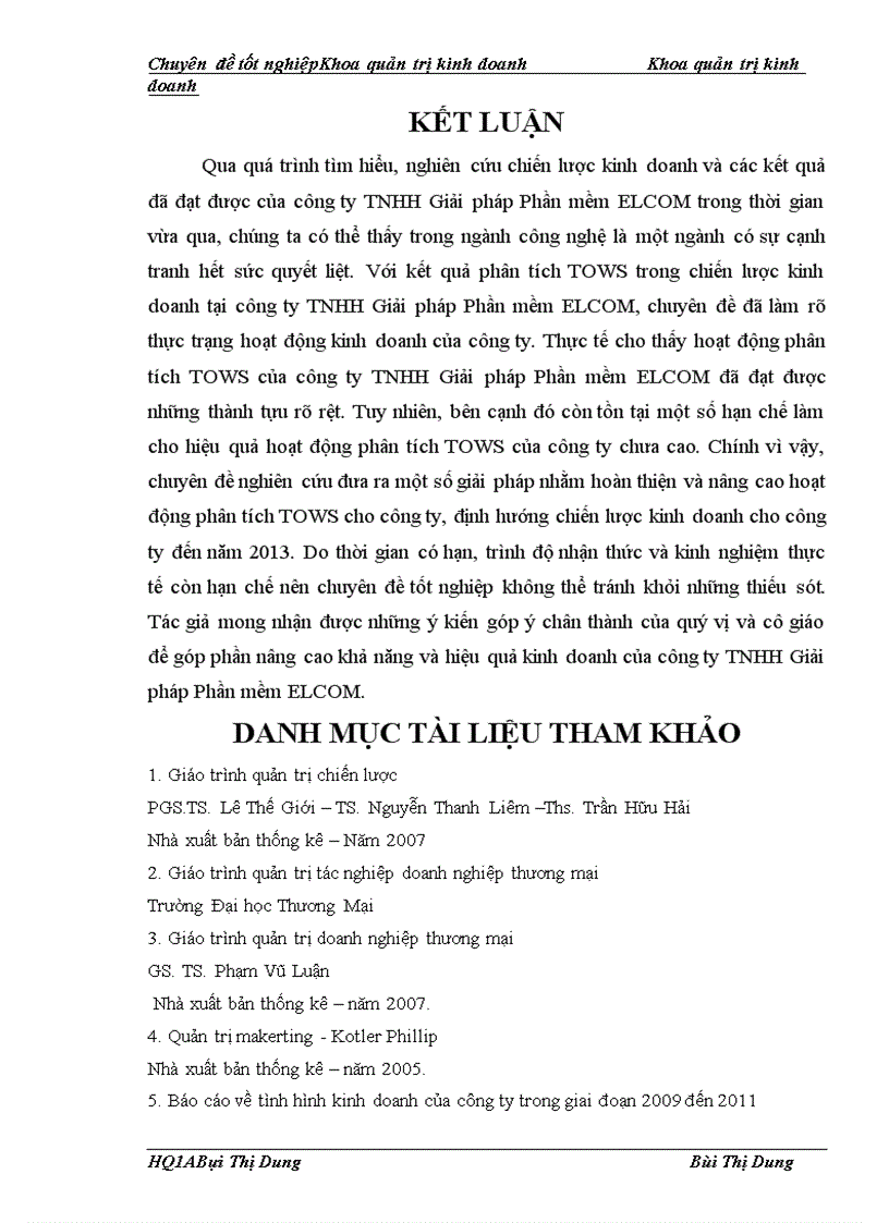 image for page Phân tích TOWS chiến lược kinh doanh của công ty TNHH Giải pháp Phần mềm ELCOM 1