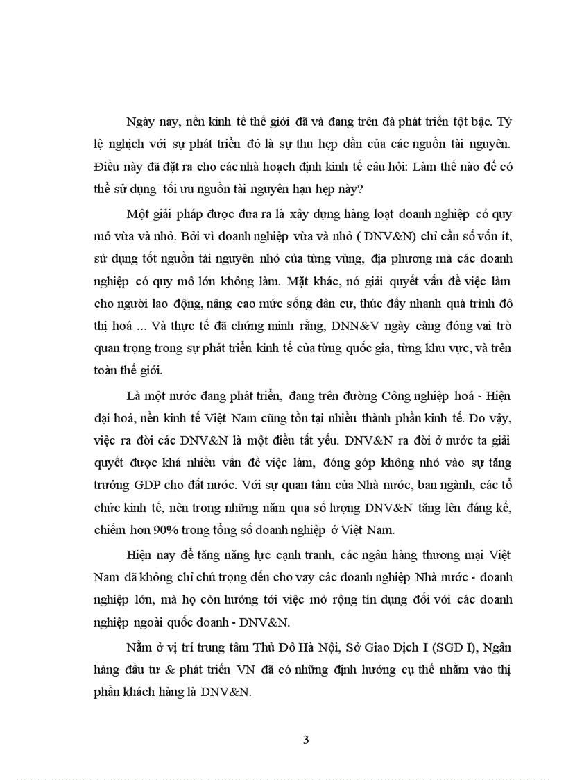 image for page Nâng cao chất lượng tín dụng đối với DNV N tại Sở Giao Dịch I Ngân hàng đầu tư phát triển VN 1