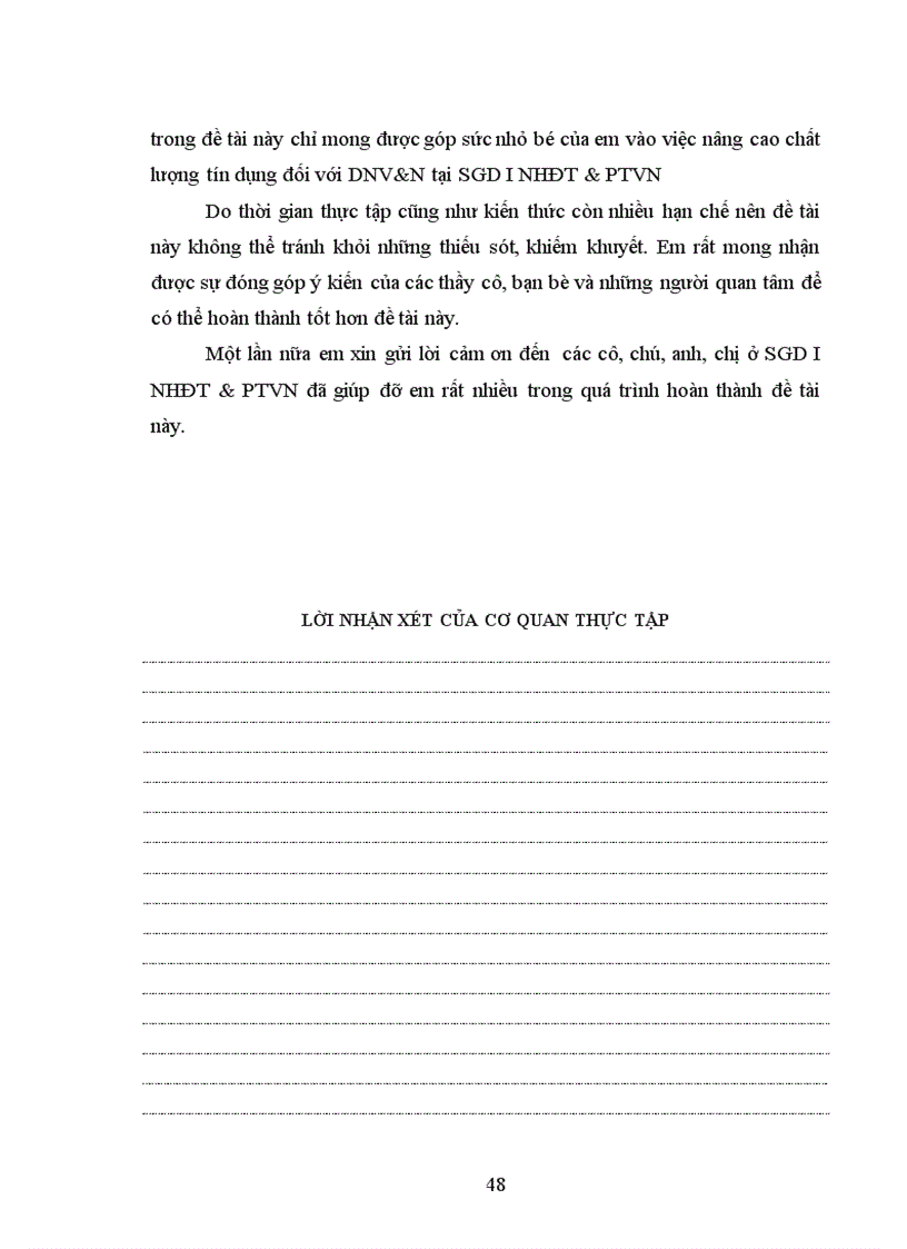 image for page Nâng cao chất lượng tín dụng đối với DNV N tại Sở Giao Dịch I Ngân hàng đầu tư phát triển VN 1