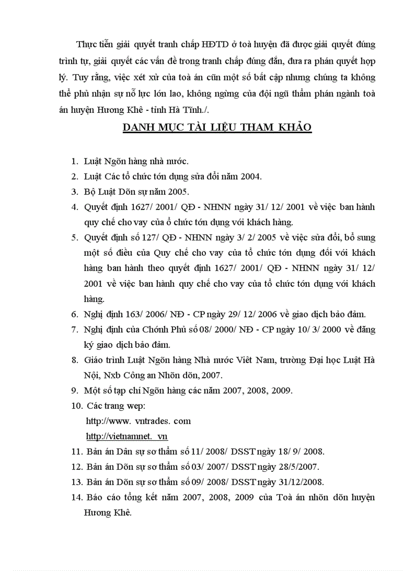 image for page Thực tiễn giải quyết tranh chấp hợp đồng tín dụng tại toà án nơi thực tập 1