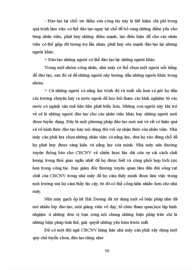image for page Một số biện pháp nhằm nâng cao hiệu quả công tác đào tạo và phát triển nguồn nhân lực ở nhà máy gạch ốp lát Hải Dương 1