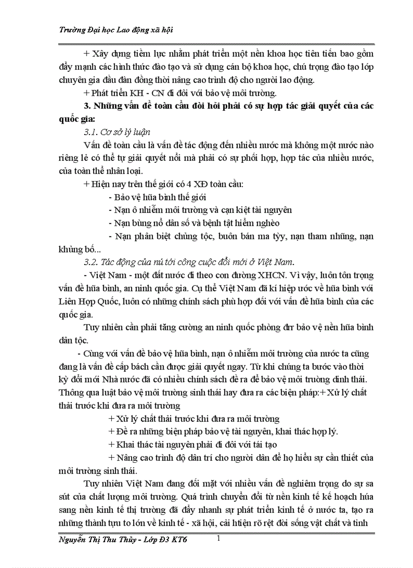 image for page Những đặc điểm và xu thế của thời đại ngày nay và tác động của nó đến Việt Nam trong công cuộc đổi mới ở nước ta 1