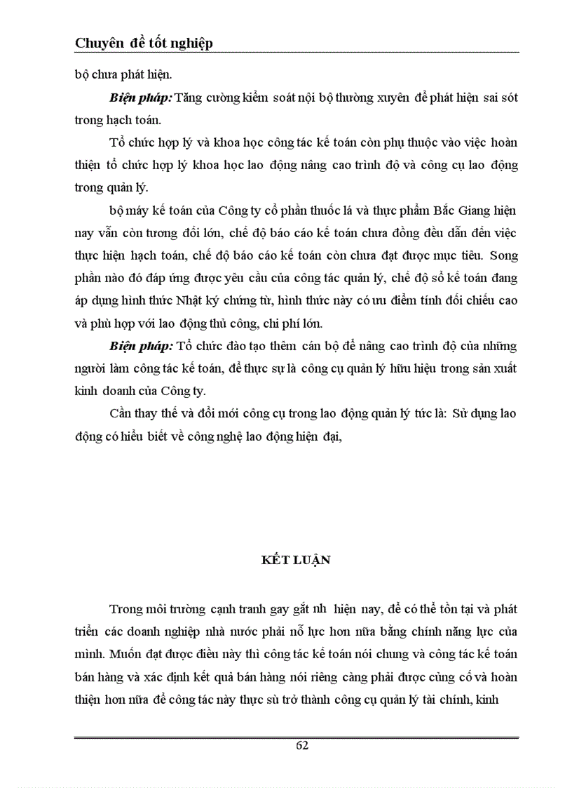 image for page Tổ chức kế toán bán hàng và xác định kết quả bán hàng ở công ty cổ phần thuốc lá và chế biến thực phẩm Bắc Giang 1