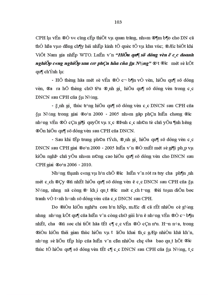 image for page Hiệu quả sử dụng vốn ở các doanh nghiệp công nghiệp sau cổ phần hóa của Đà Nẵng