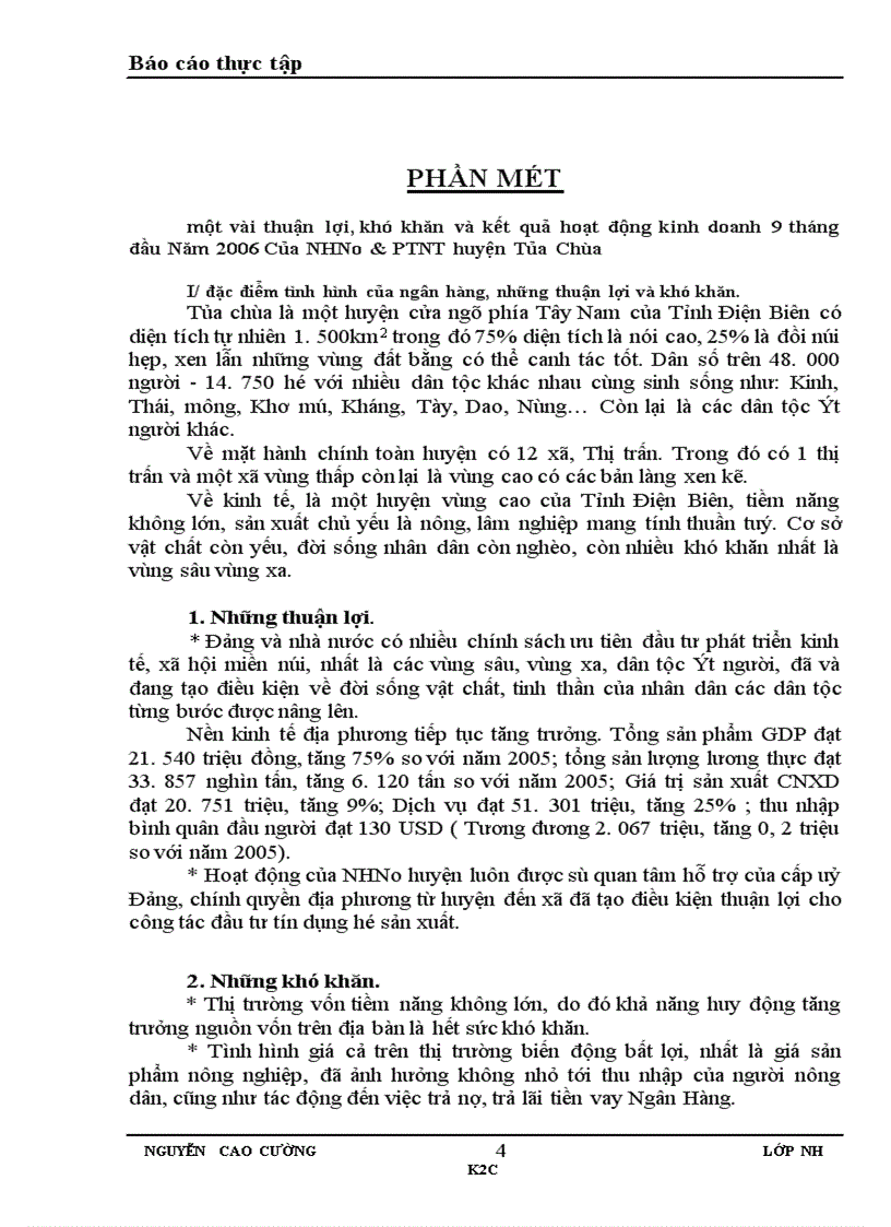 image for page Báo cáo thực tập tổng hợp tại NHNo PTNT huyện Tủa Chùa