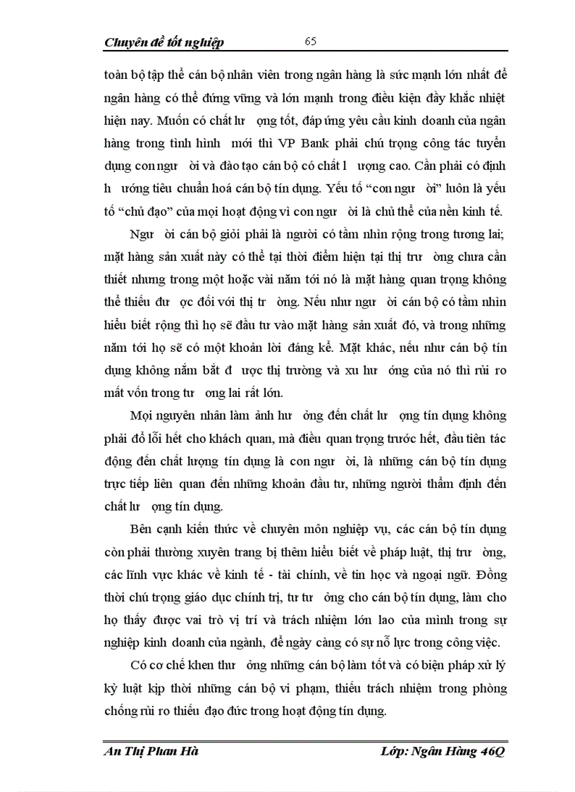 image for page Quản trị rủi ro trong hoạt động tín dụng tại ngân hàng TMCP ngoài quốc doanh VP Bank