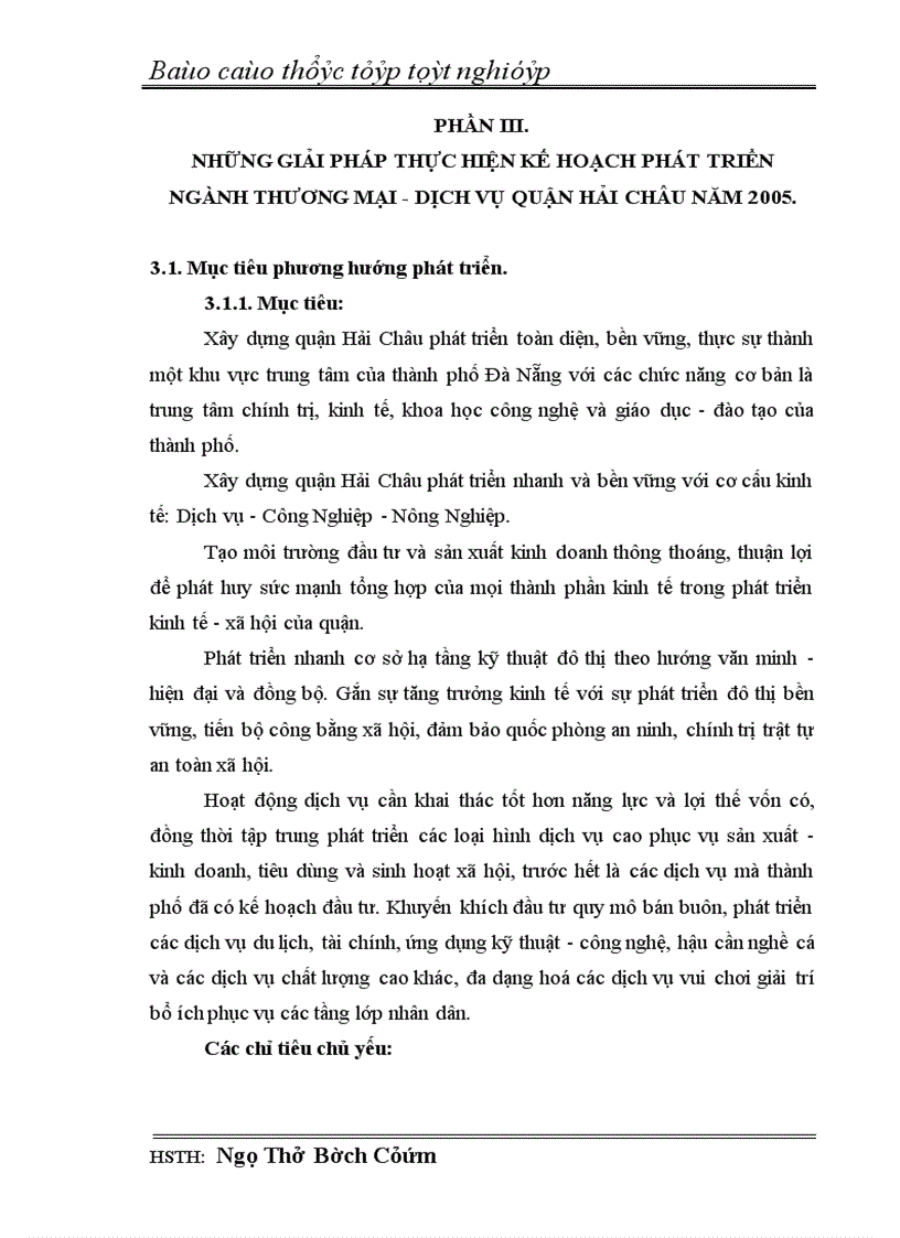image for page Những biện pháp nhằm thực hiện kế hoạch phát triển Thương mại dịch vụ của quận Hải Châu năm 2005
