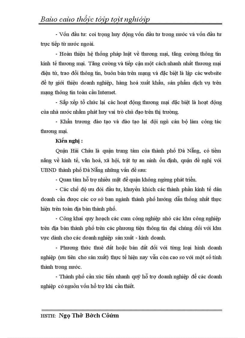 image for page Những biện pháp nhằm thực hiện kế hoạch phát triển Thương mại dịch vụ của quận Hải Châu năm 2005