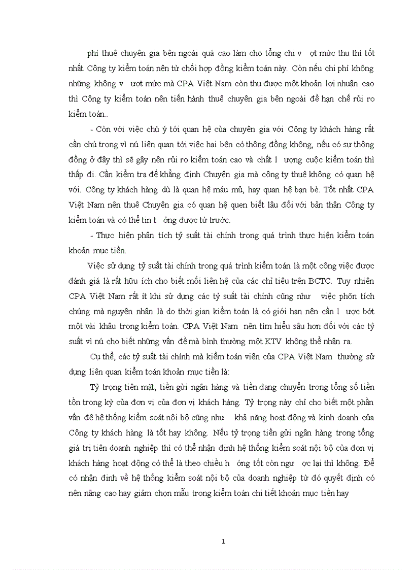 image for page Quy trình kiểm toán khoản mục tiền trong kiểm toán báo cáo tài chính do Công ty Hợp danh Kiểm toán Việt Nam thực hiện Chuyên đề gồm hai chương