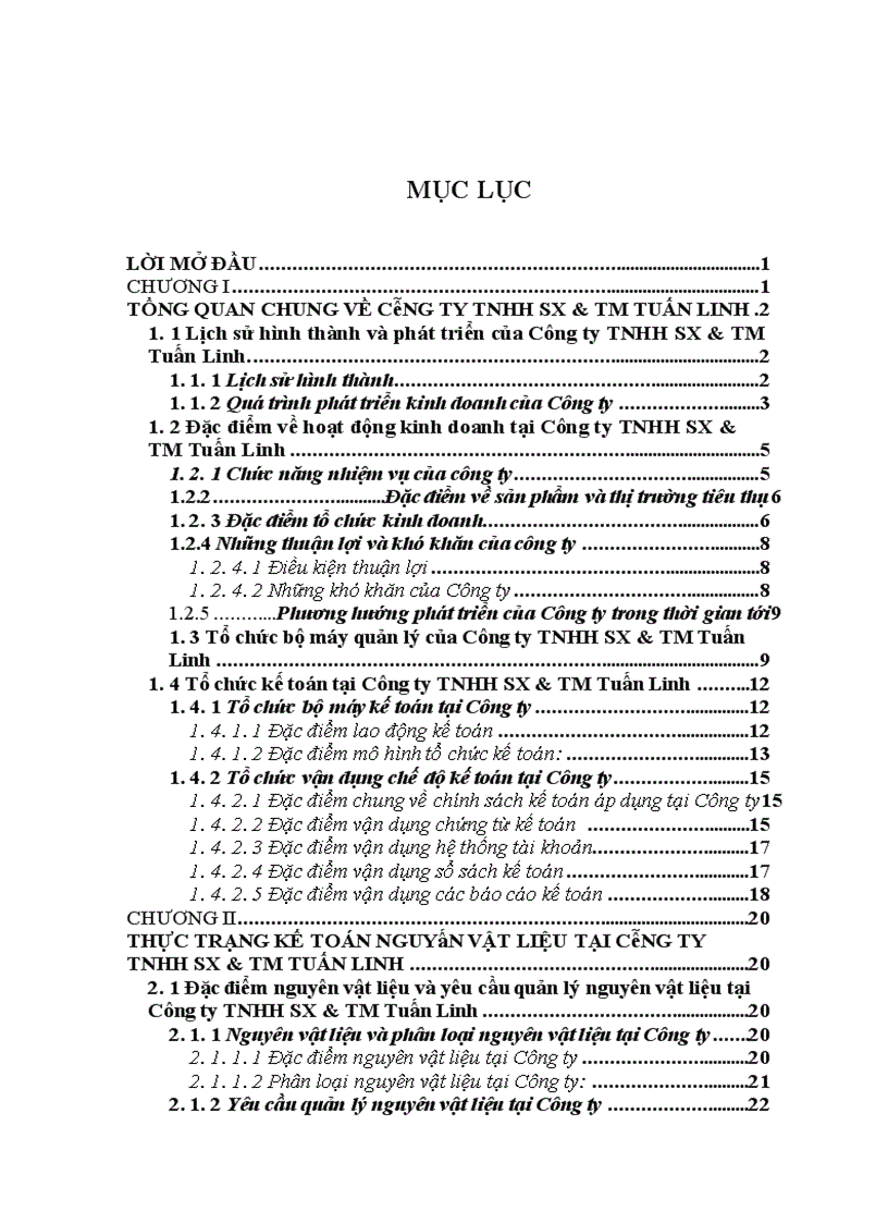 image for page Kế toán nguyên vật liệu tại Công ty TNHH SX TM Tuấn Linh