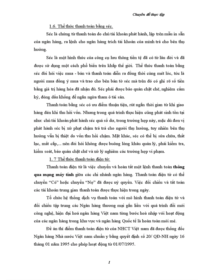 image for page Thực trạng thanh toán không dùng tiền mặt tại chi nhánh Ngân hàng Công thương KVII HBT Hà Nội 1