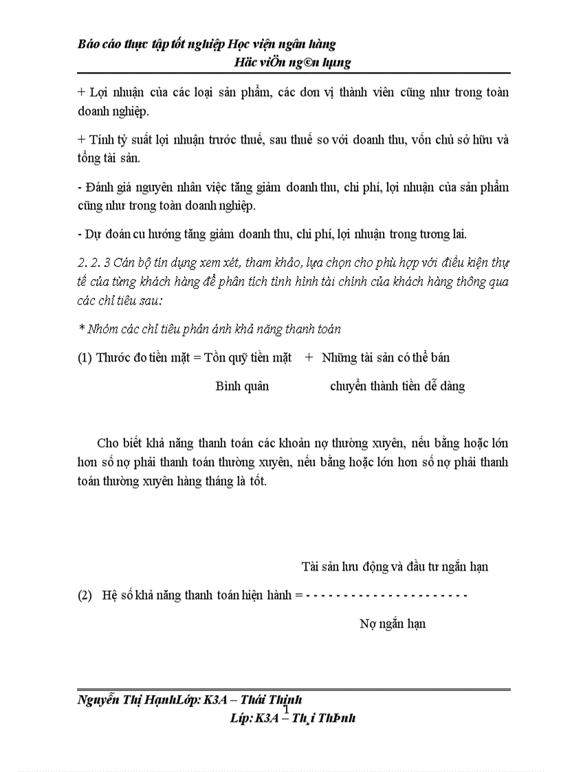 image for page Báo cáo thực tập tốt nghiệp tại NHTMCP An Bình chi nhánh Hà Nội