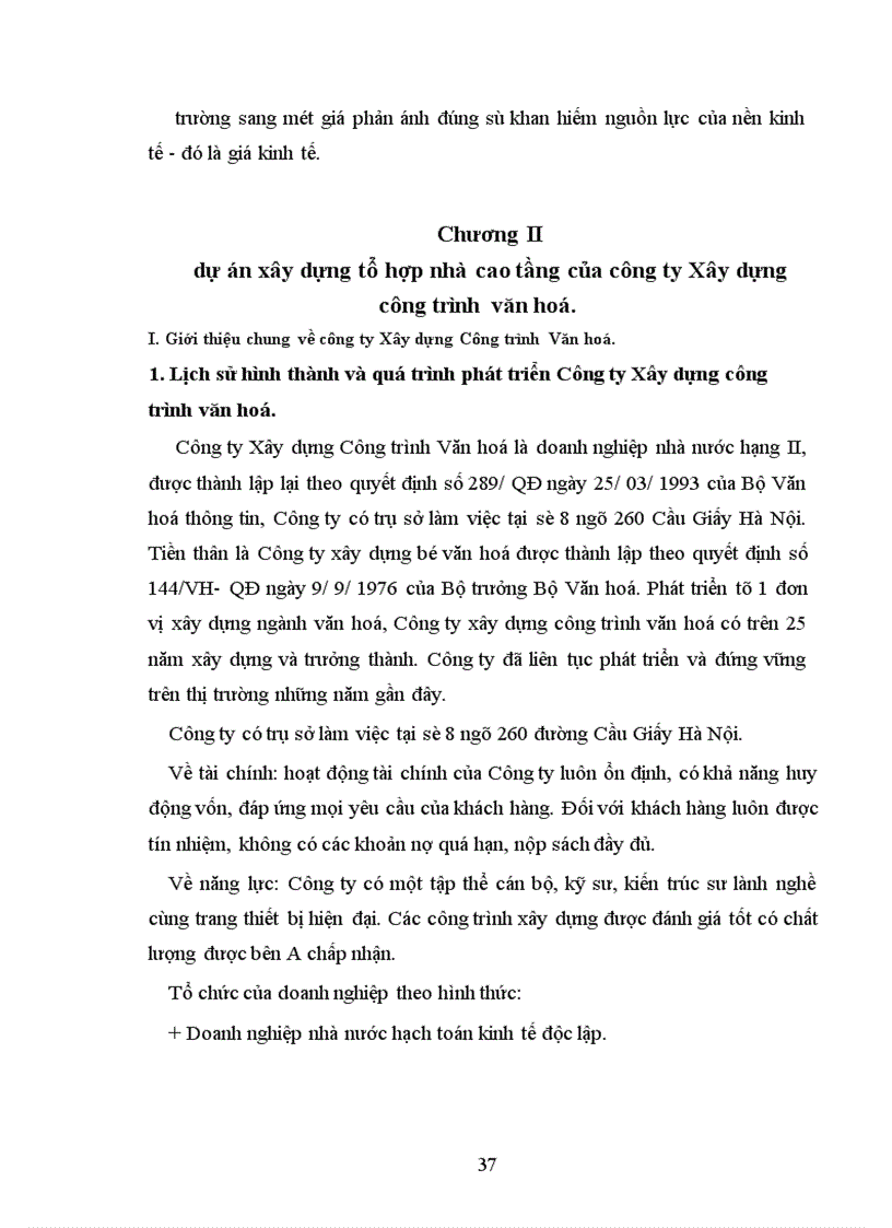 image for page Phương pháp đánh giá hiệu quả tài chính kinh tế xã hội của dự án xây dựng ứng dụng dự án xây dựng tổ hợp nhà cao tầng của Công ty Xây dựng Công trình Văn hoá 1