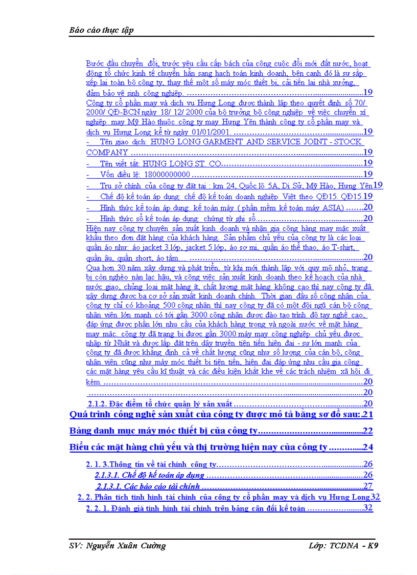 image for page Phân tích tình hình tài chính của công ty cổ phần may và dịch vụ Hưng Long 1