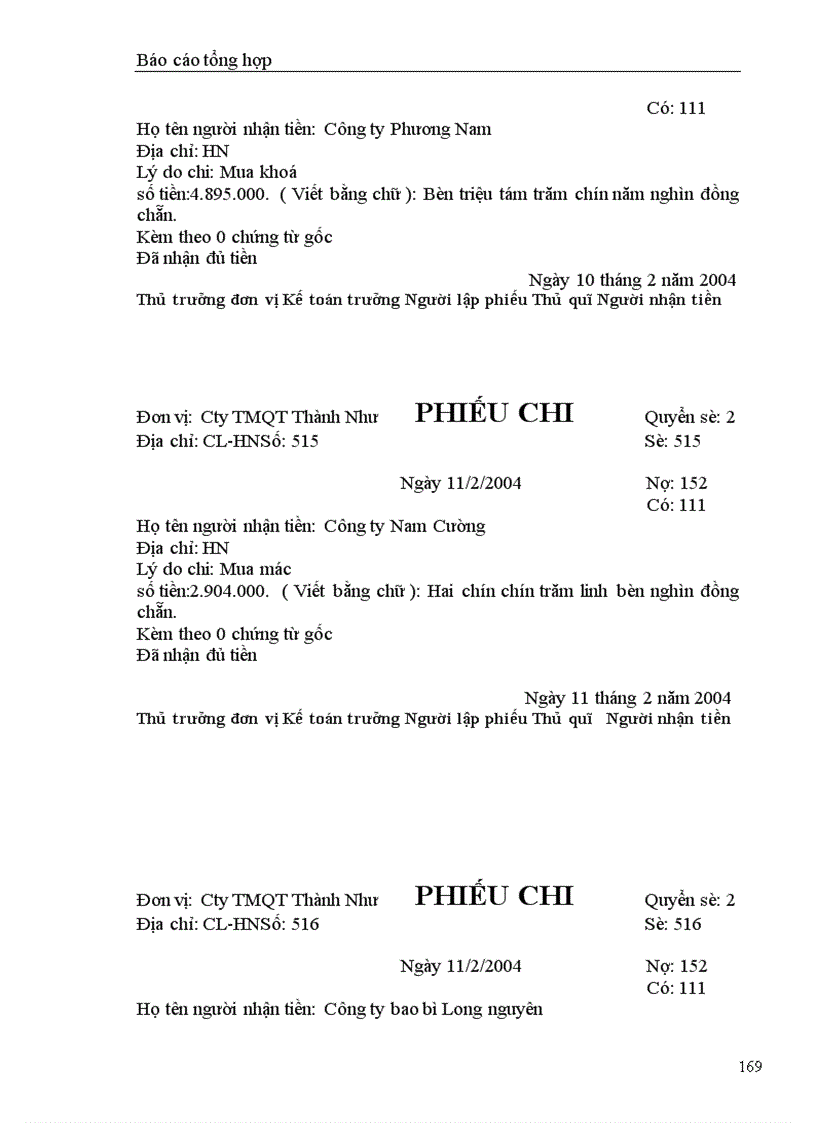 image for page báo cáo kế toán tổng hợp tại Công ty cổ phần quốc tế thương mại Thành Như