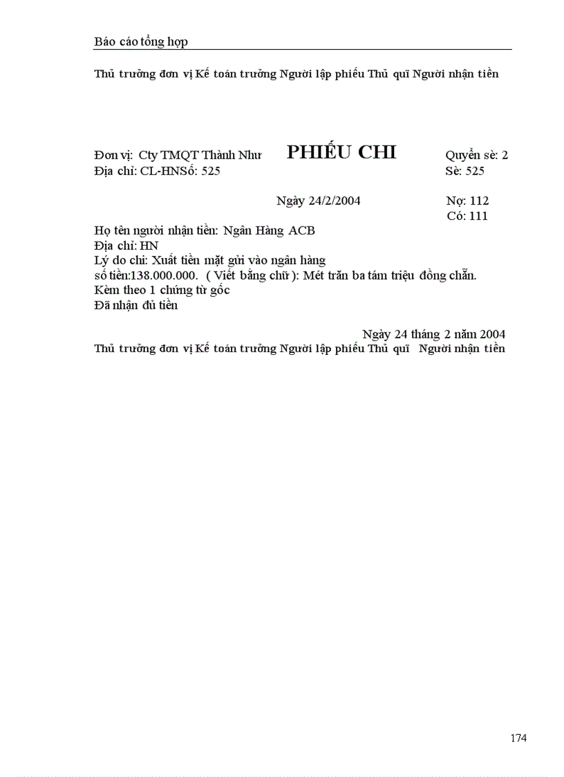 image for page báo cáo kế toán tổng hợp tại Công ty cổ phần quốc tế thương mại Thành Như