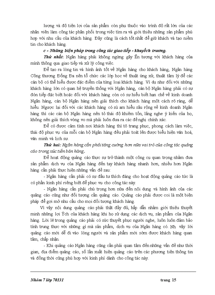 image for page Marketing của Ngân hàng Công Thương Đống Đa thực trạng và giải pháp