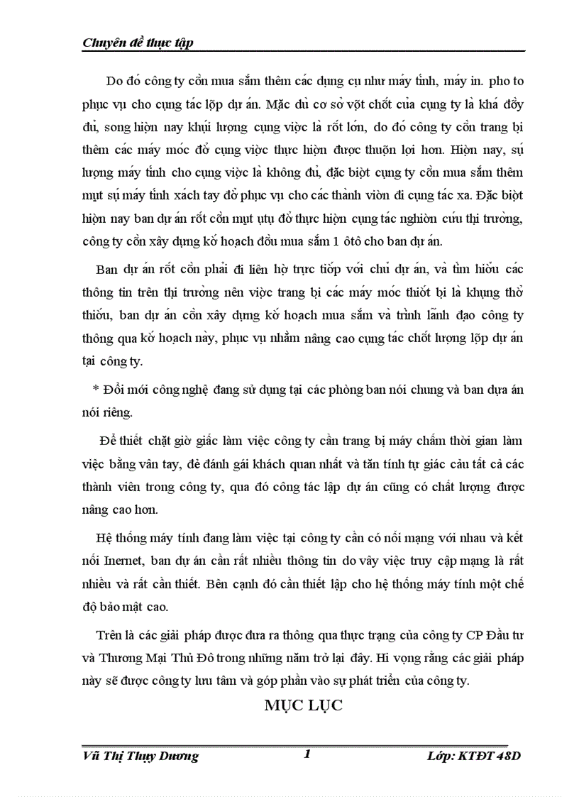 image for page Thực trạng công tác lập dự án tại công ty cổ phần đầu tư và thương mại thủ đô 1