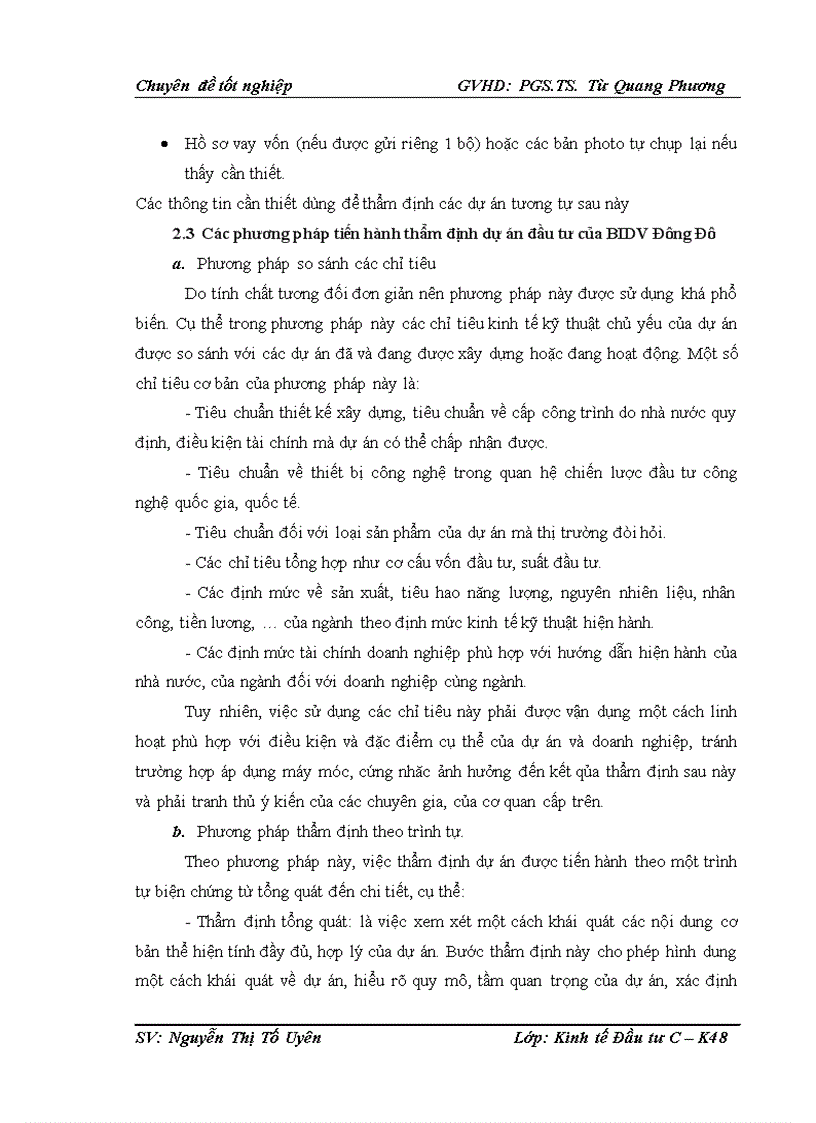 image for page Công tác thẩm định dự án vay vốn đầu tư của doanh nghiệp lớn tại ngân hàng Đầu Tư và Phát Triển chi nhánh Đông Đô
