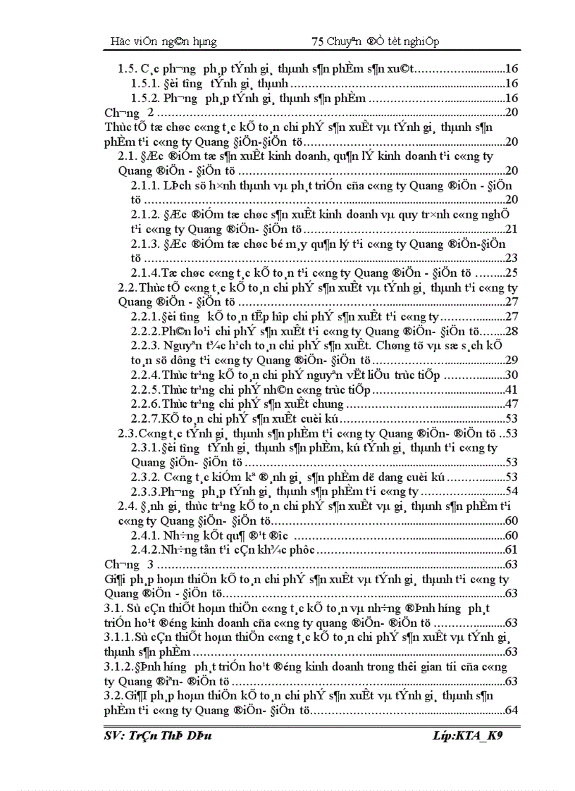 image for page Thực trạng và giải pháp hoàn thiện kế toán chi phí sản xuất và tính giá thành sản phẩm tại công ty Quang Điện Điện Tử