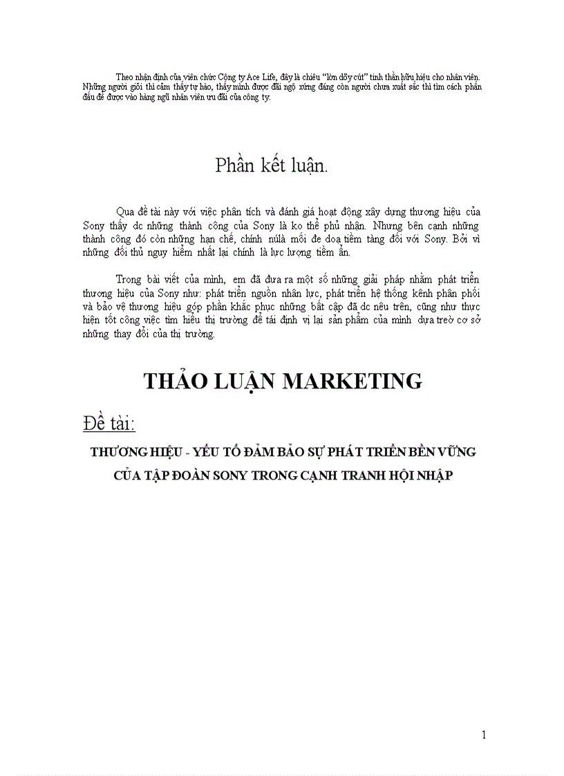 image for page Thương hiệu yếu tố đảm bảo sự phát triển bền vững của tập đoàn sony trong cạnh tranh hội nhập