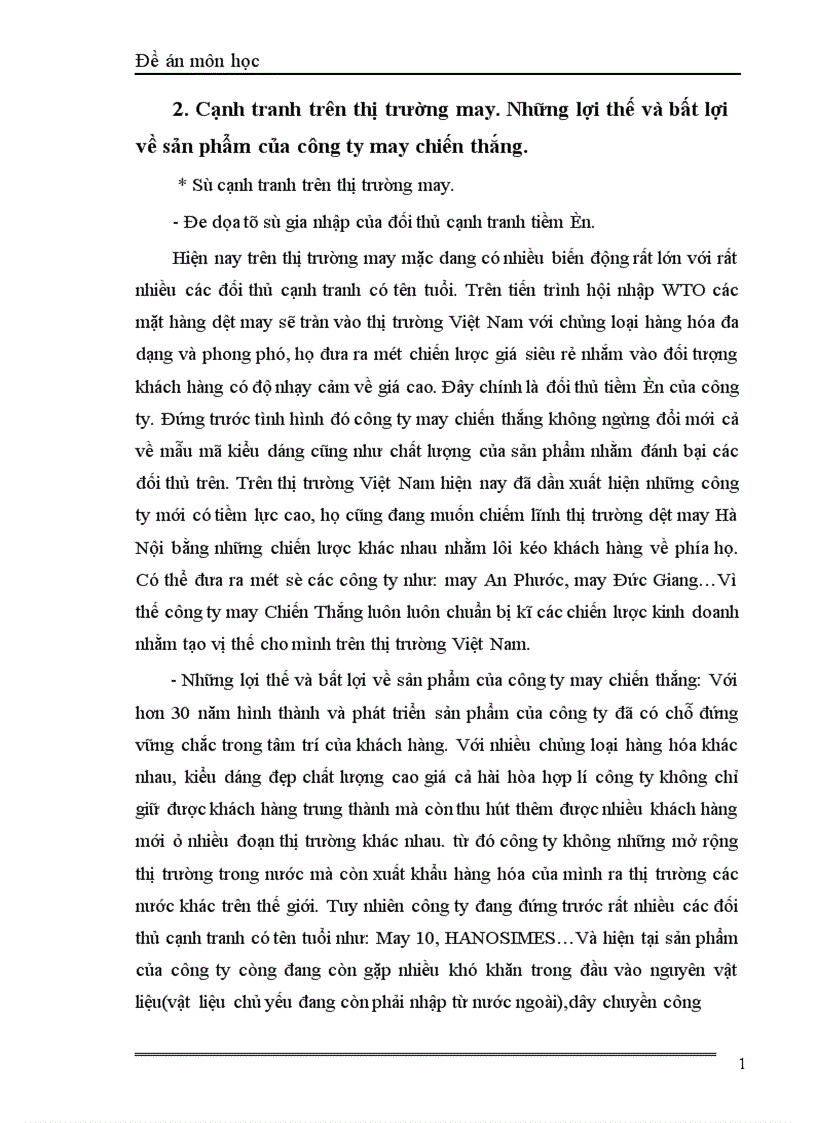 image for page Sản phẩm dệt may xét từ góc độ marketing và các giải pháp về sản phẩm trong hoạt động marketing của công ty may chiến thắng 1