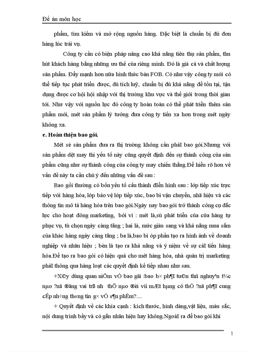 image for page Sản phẩm dệt may xét từ góc độ marketing và các giải pháp về sản phẩm trong hoạt động marketing của công ty may chiến thắng 1