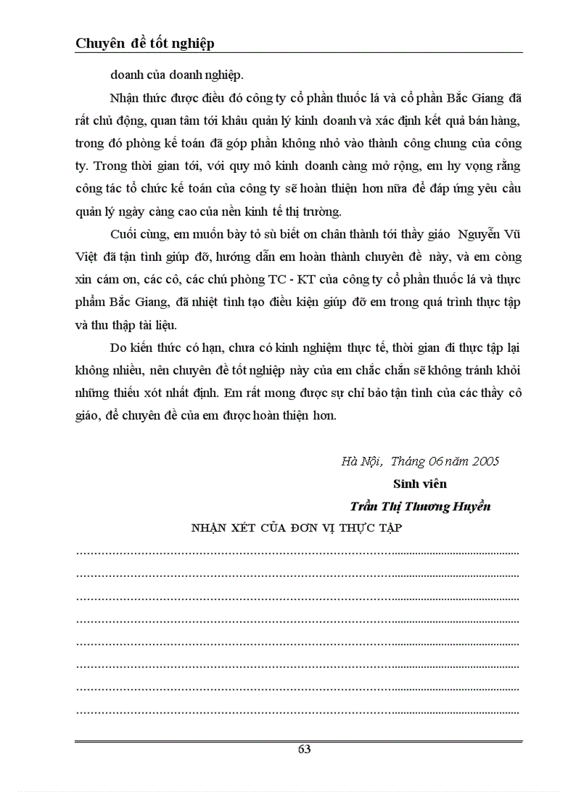 image for page Tổ chức kế toán bán hàng và xác định kết quả bán hàng ở công ty cổ phần thuốc lá và chế biến thực phẩm Bắc Giang 1