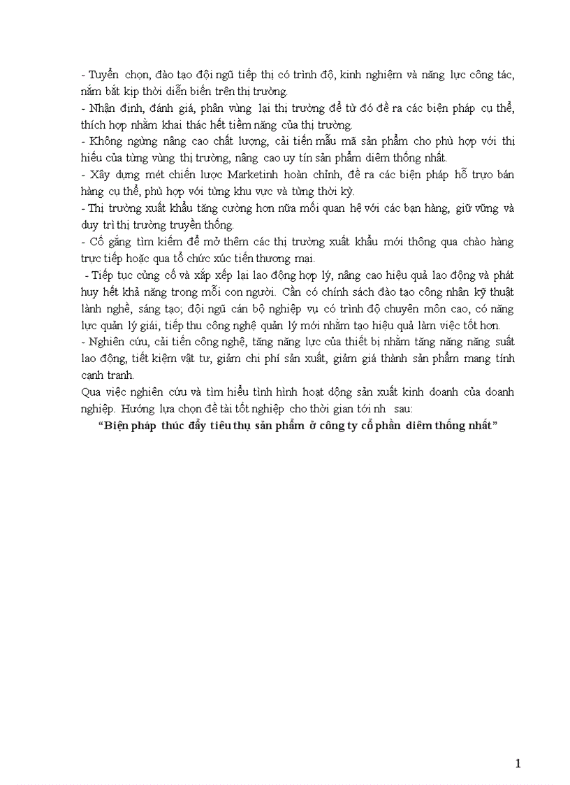 image for page Báo cáo thực tập tại Công ty cổ phần Diêm Thống Nhất