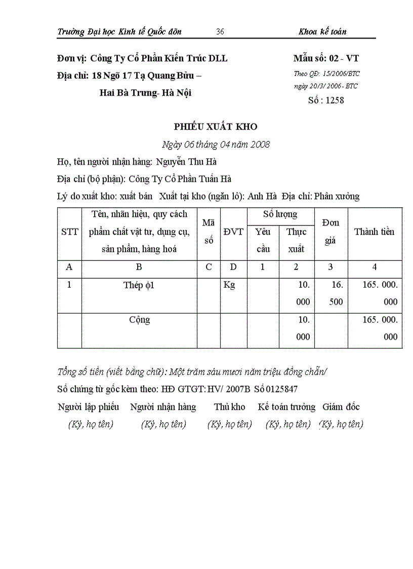 image for page Kế toán tiêu thụ hàng hóa tại Công ty Cổ phần Kiến Trúc DLL