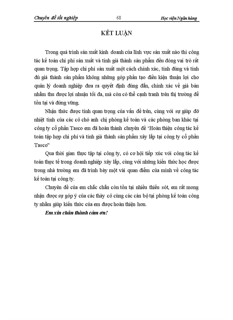 image for page Hoàn thiện công tác tổ chức kế toán chi phí sản xuất và tình giá thành sản phẩm xây lắp tại công ty Cổ phần Tasco 1