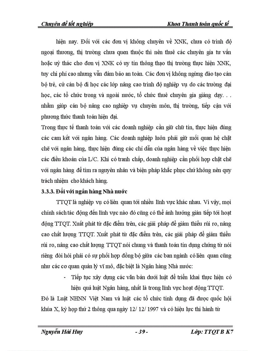 image for page Giải pháp hạn chế rủi ro trong phương thức thanh toán tín dụng chứng từ tại chi nhánh 24 Láng Hạ Ngân Hàng Nông Nghiệp và Phát Triển Nông Thôn Việt Nam