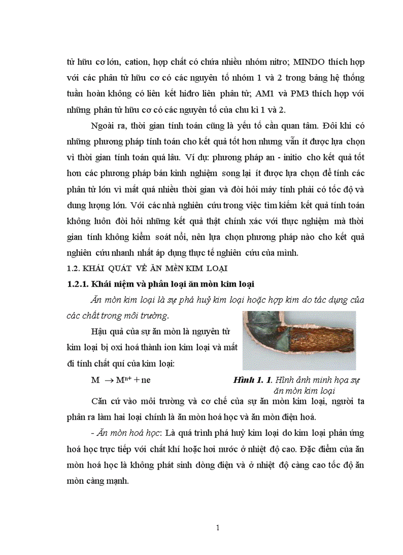 image for page Nghiên cứu mối tương quan giữa cấu trúc phân tử và khả năng ức chế ăn mòn kim loại của một số hợp chất hiđrazon