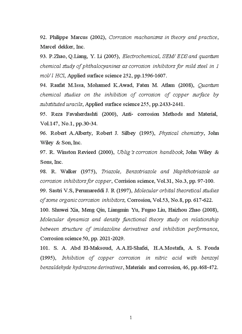 image for page Nghiên cứu mối tương quan giữa cấu trúc phân tử và khả năng ức chế ăn mòn kim loại của một số hợp chất hiđrazon
