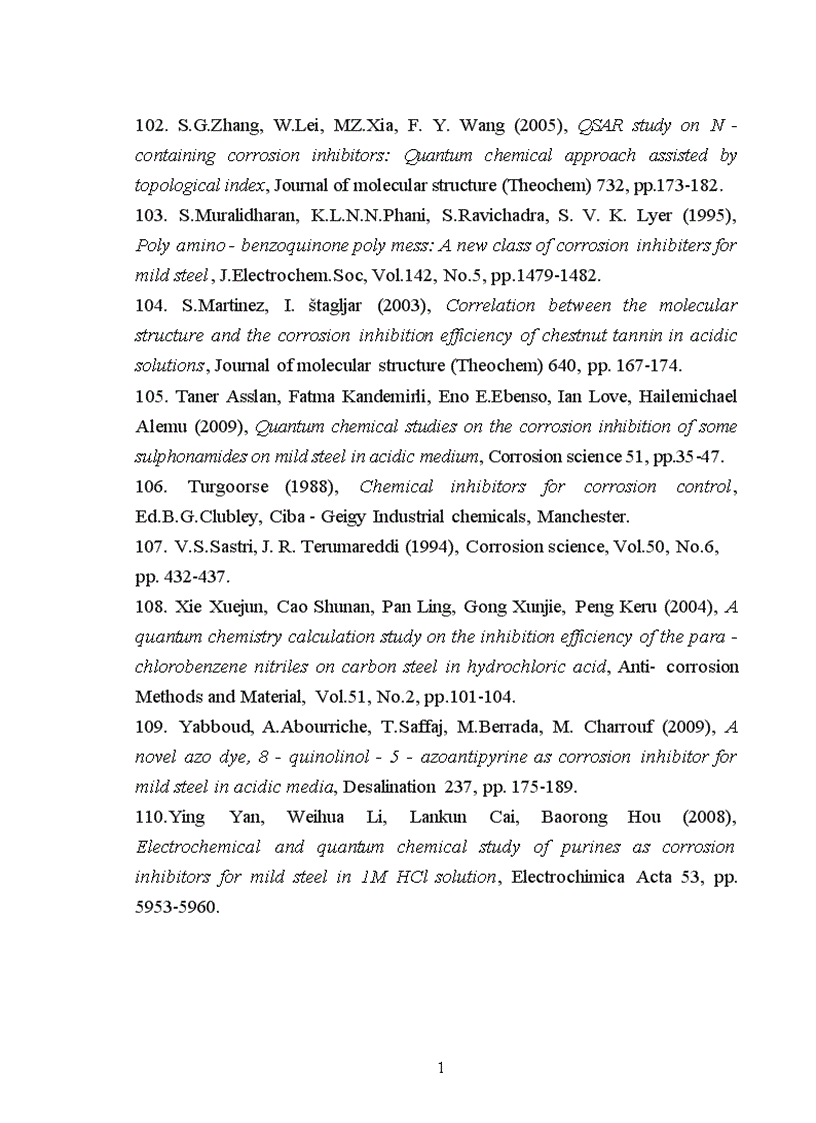 image for page Nghiên cứu mối tương quan giữa cấu trúc phân tử và khả năng ức chế ăn mòn kim loại của một số hợp chất hiđrazon