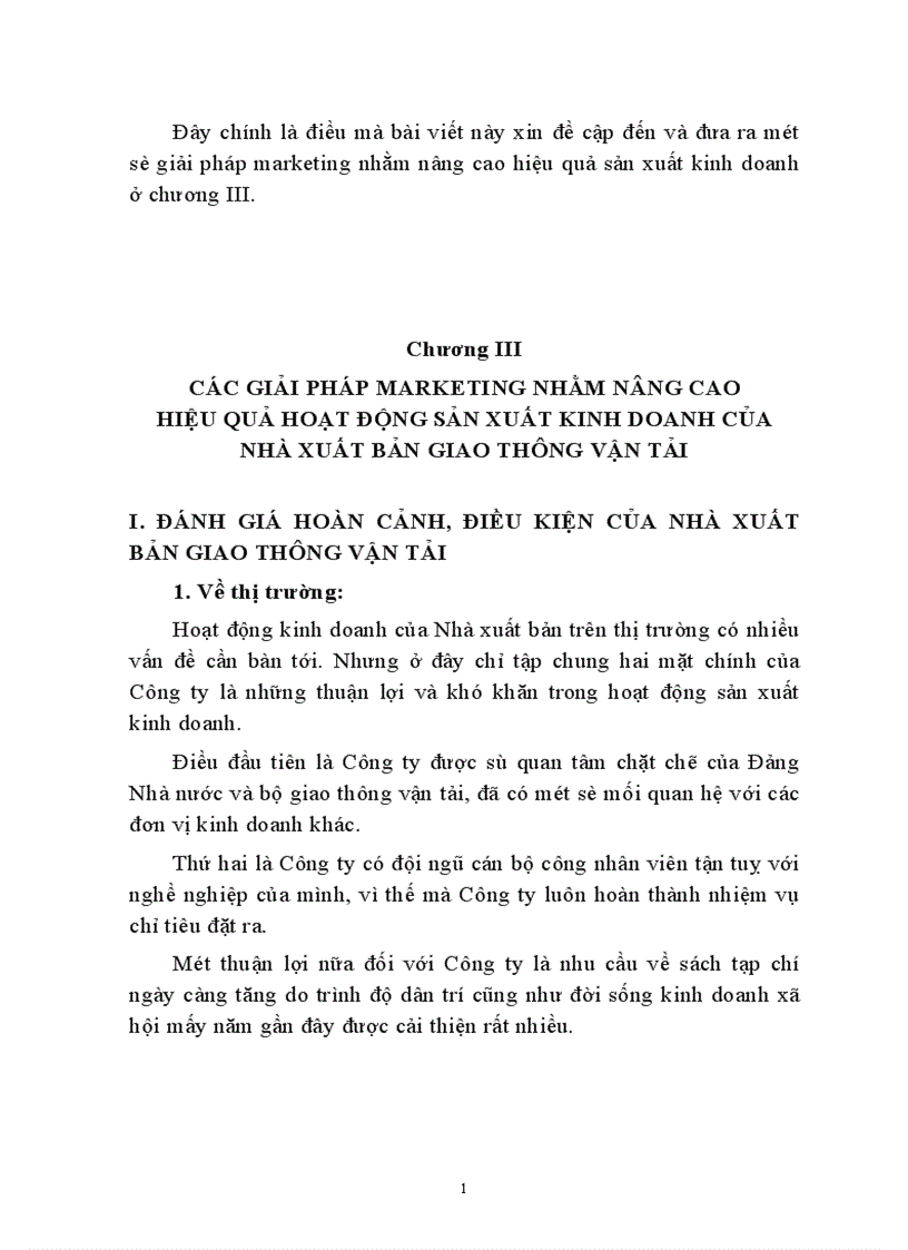 image for page Một số giải pháp marketing nhằm nâng cao hiệu quả sản xuất kinh doanh của Nhà xuất bản Giao thông vận tải 1