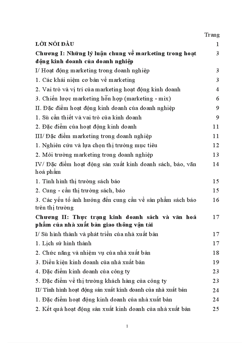 image for page Một số giải pháp marketing nhằm nâng cao hiệu quả sản xuất kinh doanh của Nhà xuất bản Giao thông vận tải 1
