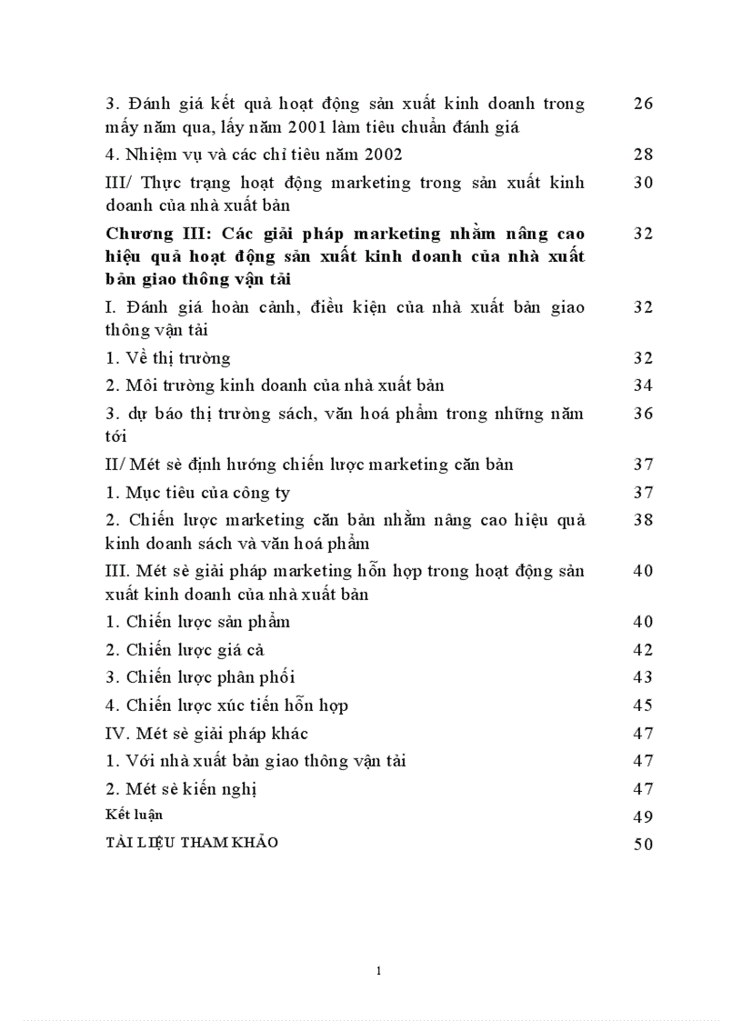 image for page Một số giải pháp marketing nhằm nâng cao hiệu quả sản xuất kinh doanh của Nhà xuất bản Giao thông vận tải 1