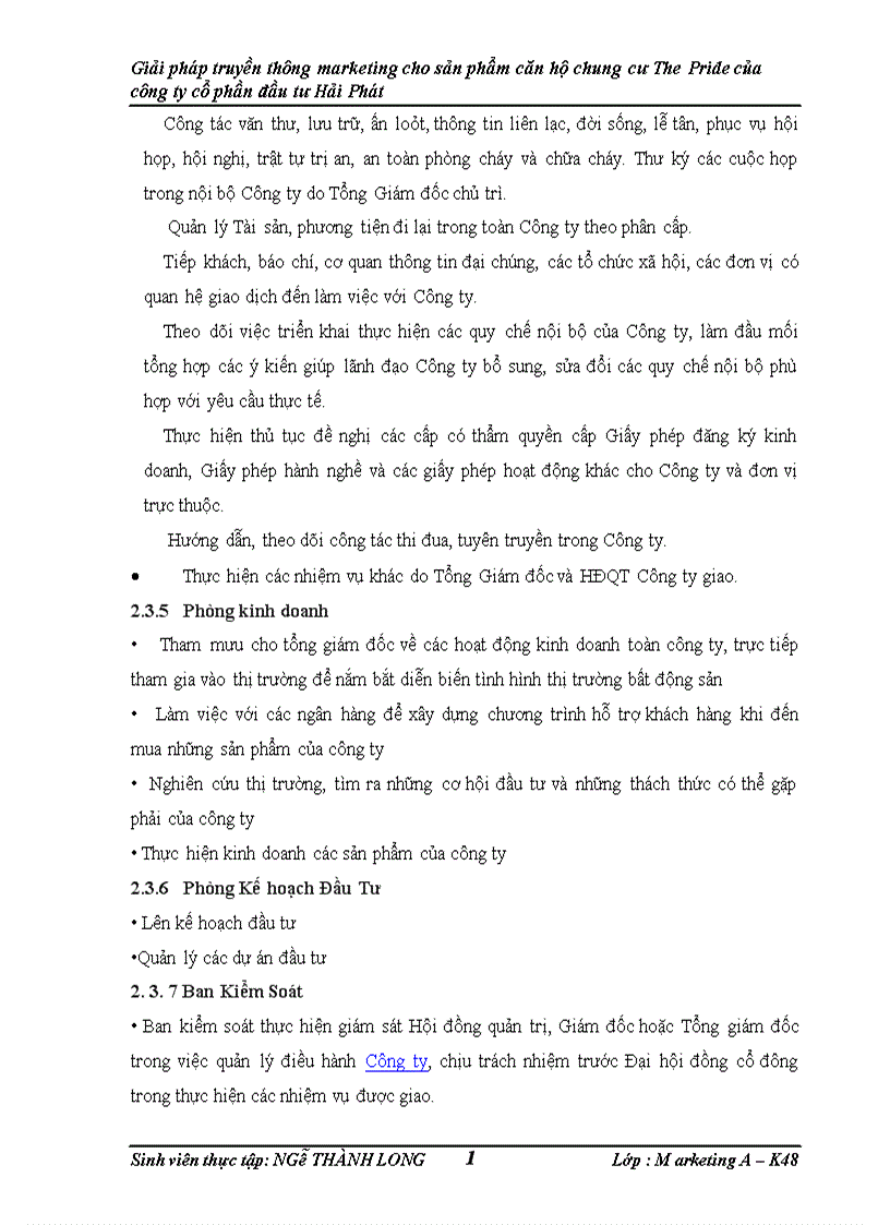 image for page Giải pháp truyền thông marketing cho sản phẩm căn hộ chung cư The Pride của công ty cổ phần đầu tư Hải Phát 1