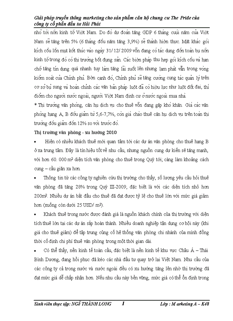 image for page Giải pháp truyền thông marketing cho sản phẩm căn hộ chung cư The Pride của công ty cổ phần đầu tư Hải Phát 1