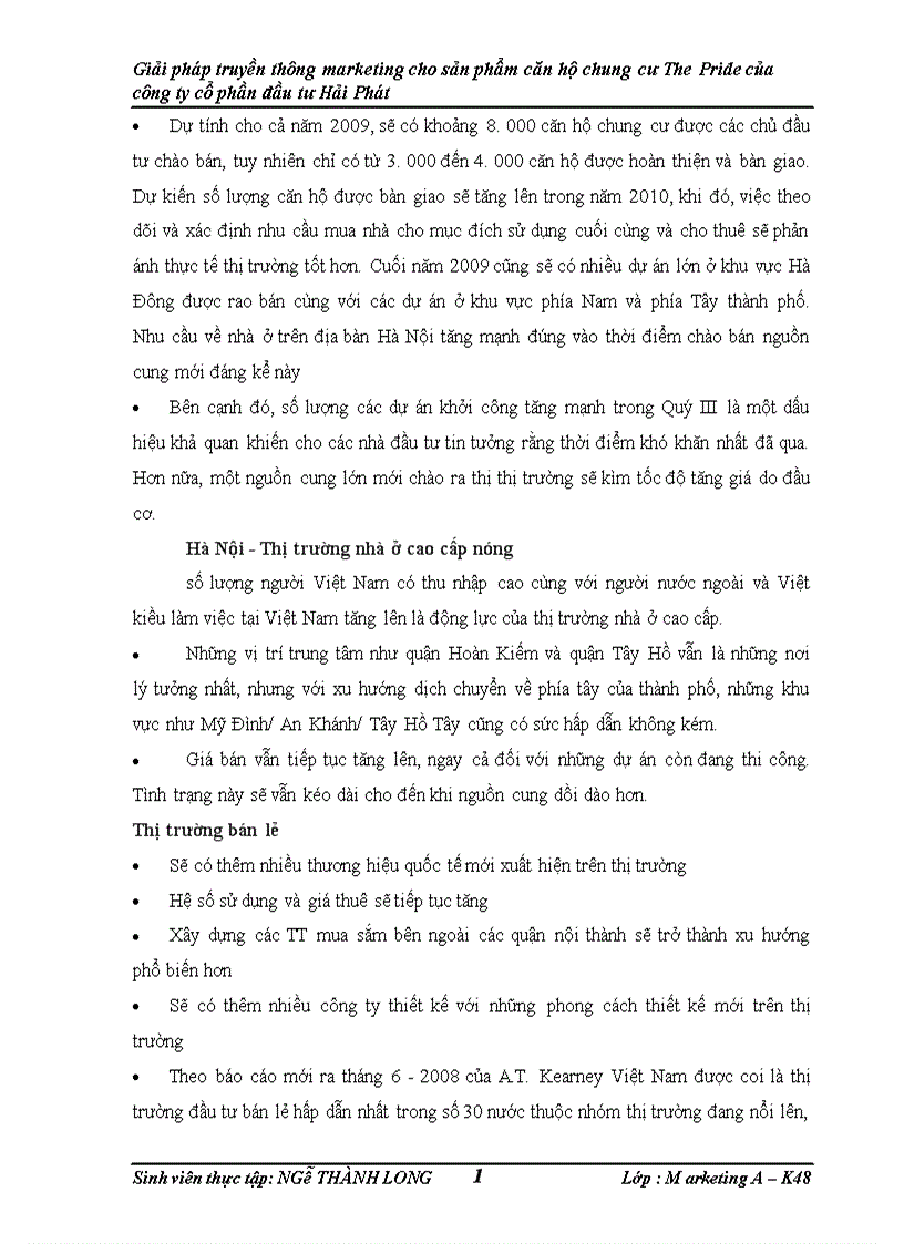 image for page Giải pháp truyền thông marketing cho sản phẩm căn hộ chung cư The Pride của công ty cổ phần đầu tư Hải Phát 1