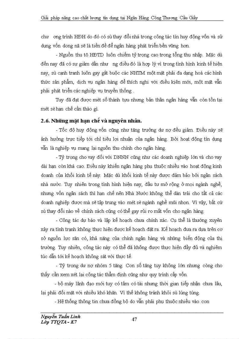 image for page Giải pháp nâng cao chất lượng tín dụng tại Ngân Hàng công Thương Cầu Giấy
