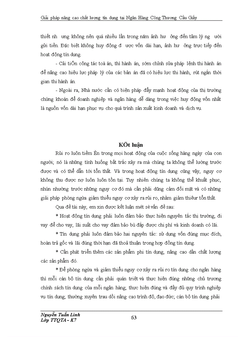 image for page Giải pháp nâng cao chất lượng tín dụng tại Ngân Hàng công Thương Cầu Giấy